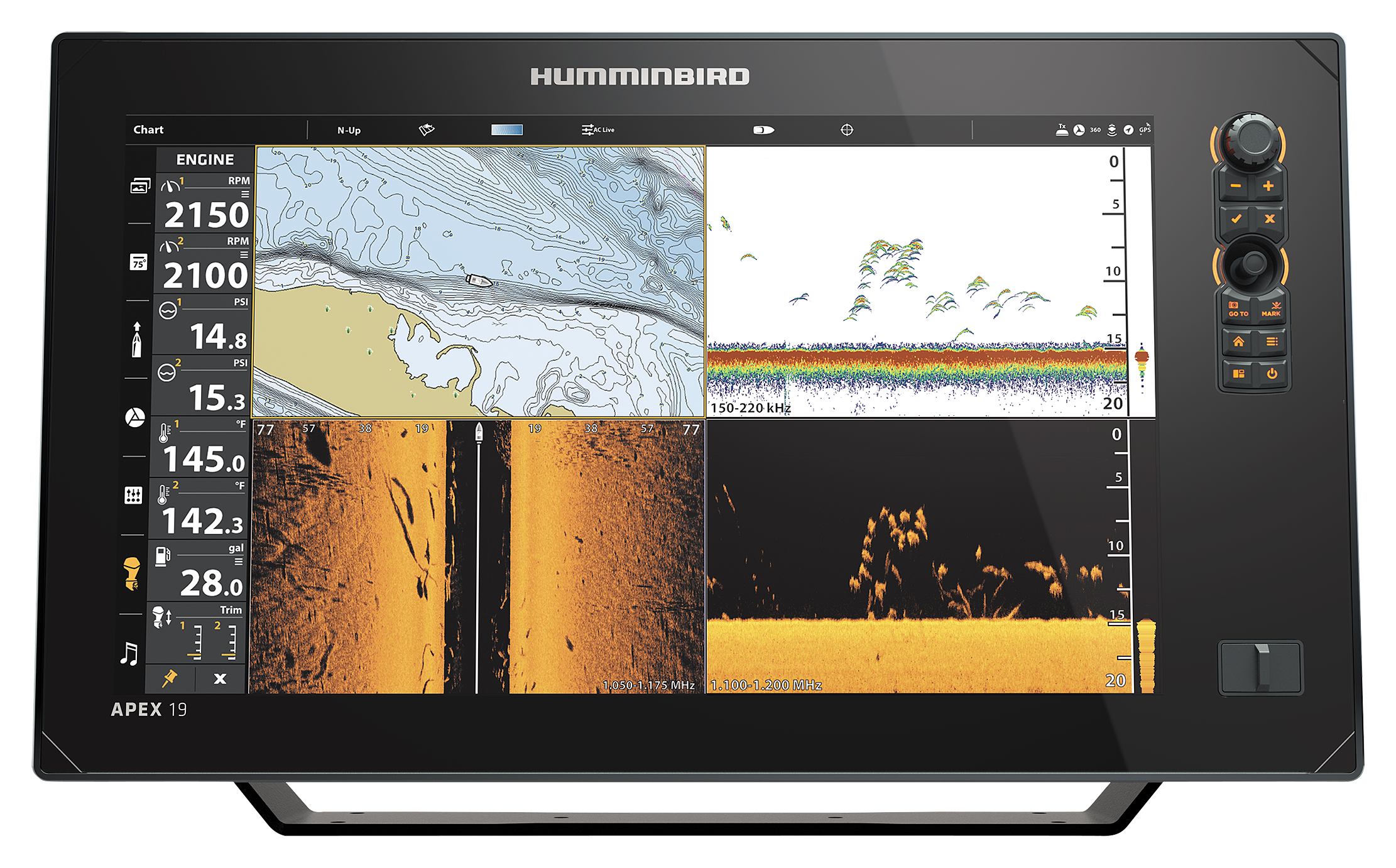 Humminbird APEX 19 MEGA SI+ Fish Finder/GPS Chartplotter | Bass Pro Shops